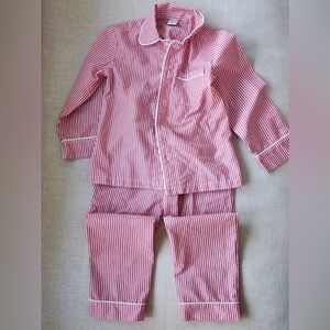 J. Crew Red and White Striped Kids Pajama Set